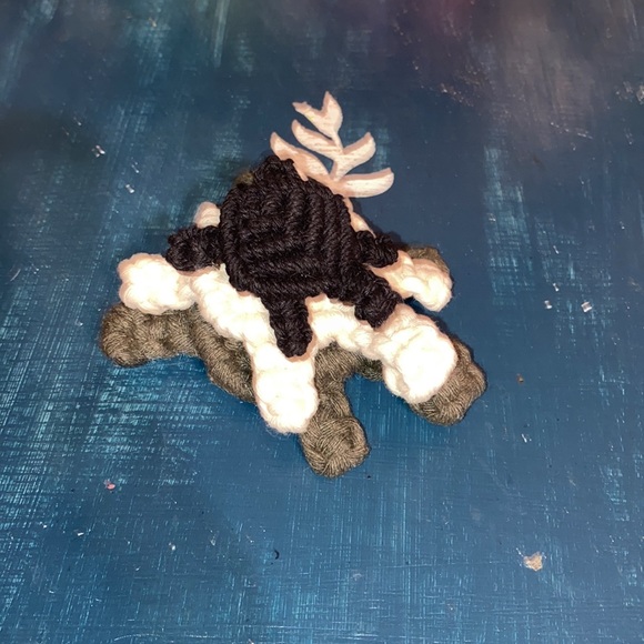 Custom Hand Crafted Macrame Turtle Family Art Accents Coffee Table Decor - Picture 4 of 14